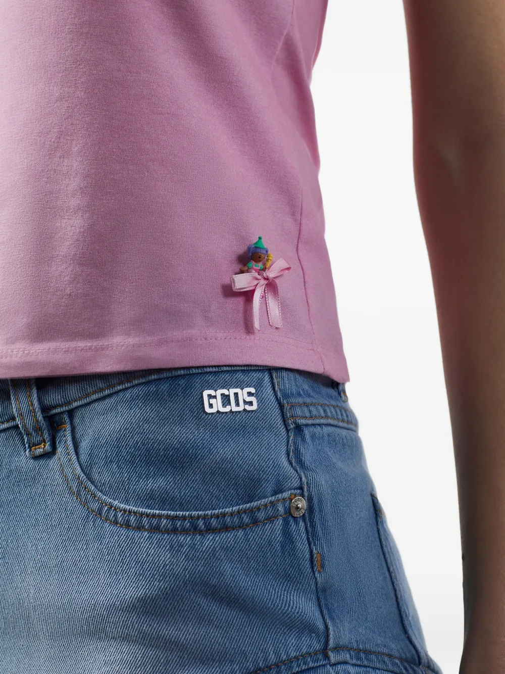 GCDS Polly Pocket Bling T-shirt Roze