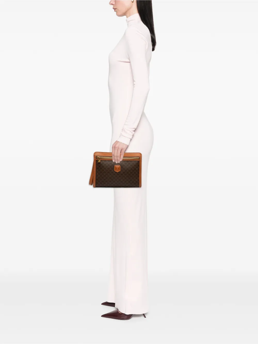 Celine Pre-Owned 1996 Macadam Coated Canvas clutch bag | Pre-Owned | Image 2