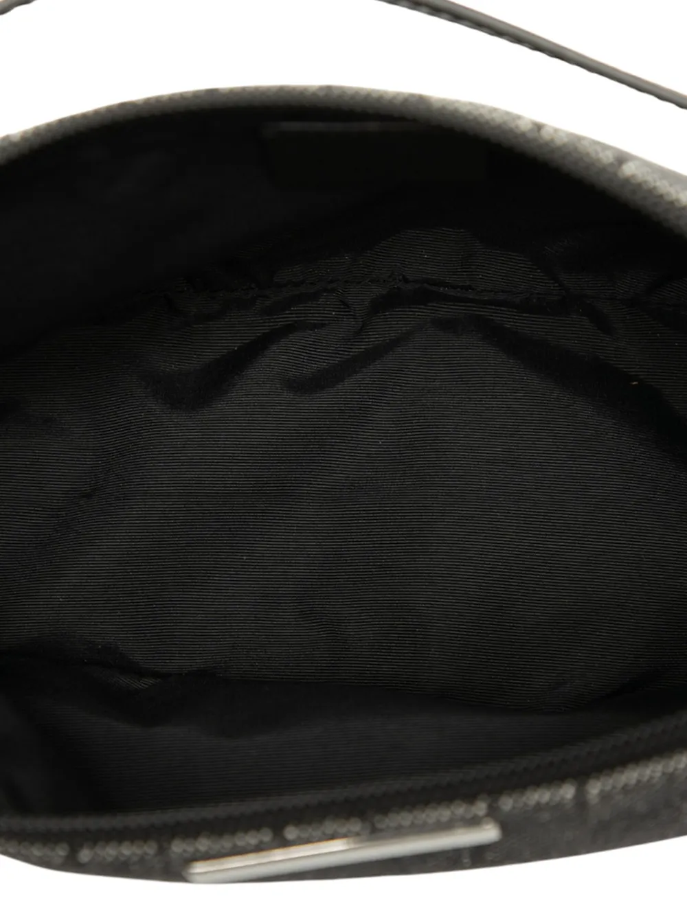 Pre-owned Gucci 2000-2015 Gg Denim Boat Shoulder Bag In Gray