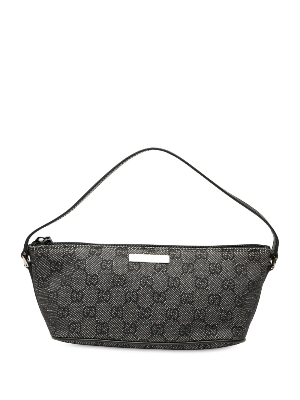 Gucci Pre-Owned 2000-2015 GG デニム ボート ショルダーバッグ - グレー Gucci Pre-Owned 2000-2015 GG デニム ボート ショルダーバッグ - グレー