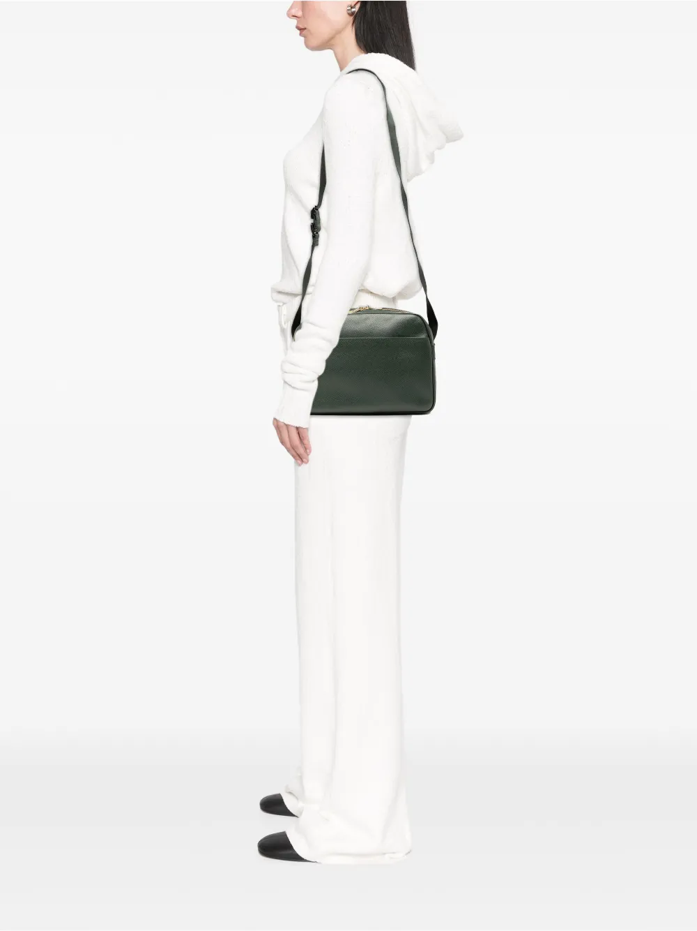 Pre-owned Louis Vuitton 2003 Taiga Reporter Pm Crossbody Bag In Green