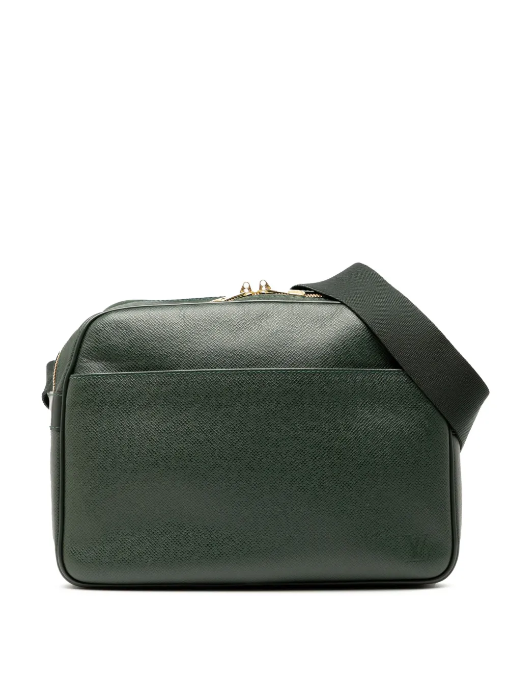 Pre-owned Louis Vuitton 2003 Taiga Reporter Pm Crossbody Bag In Green