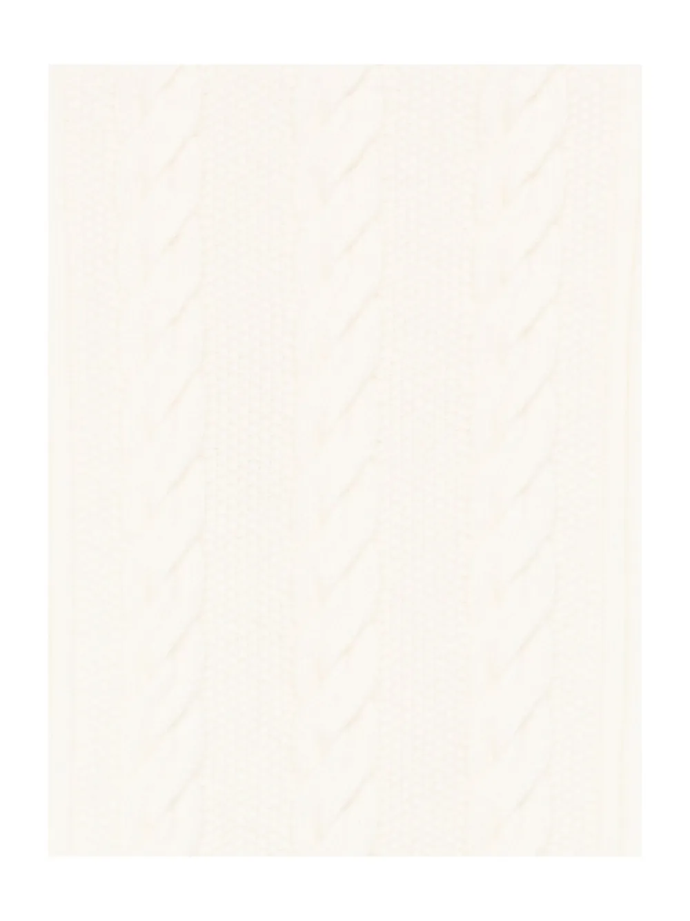 Eleventy Logo Cable-knit Scarf In Neutral