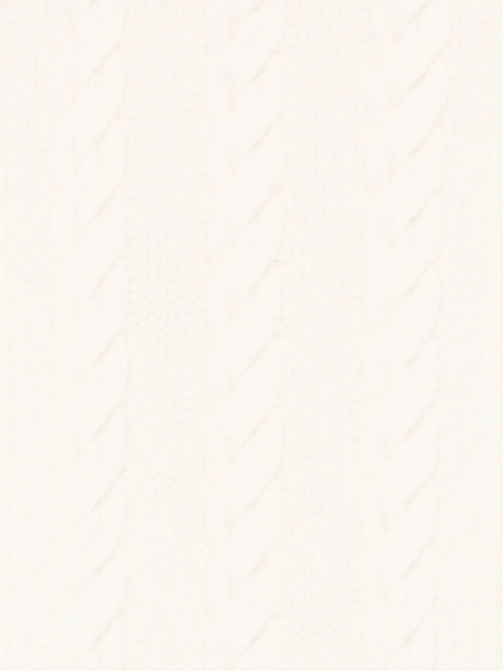 Eleventy Kids Kabelgebreide sjaal met logo Wit