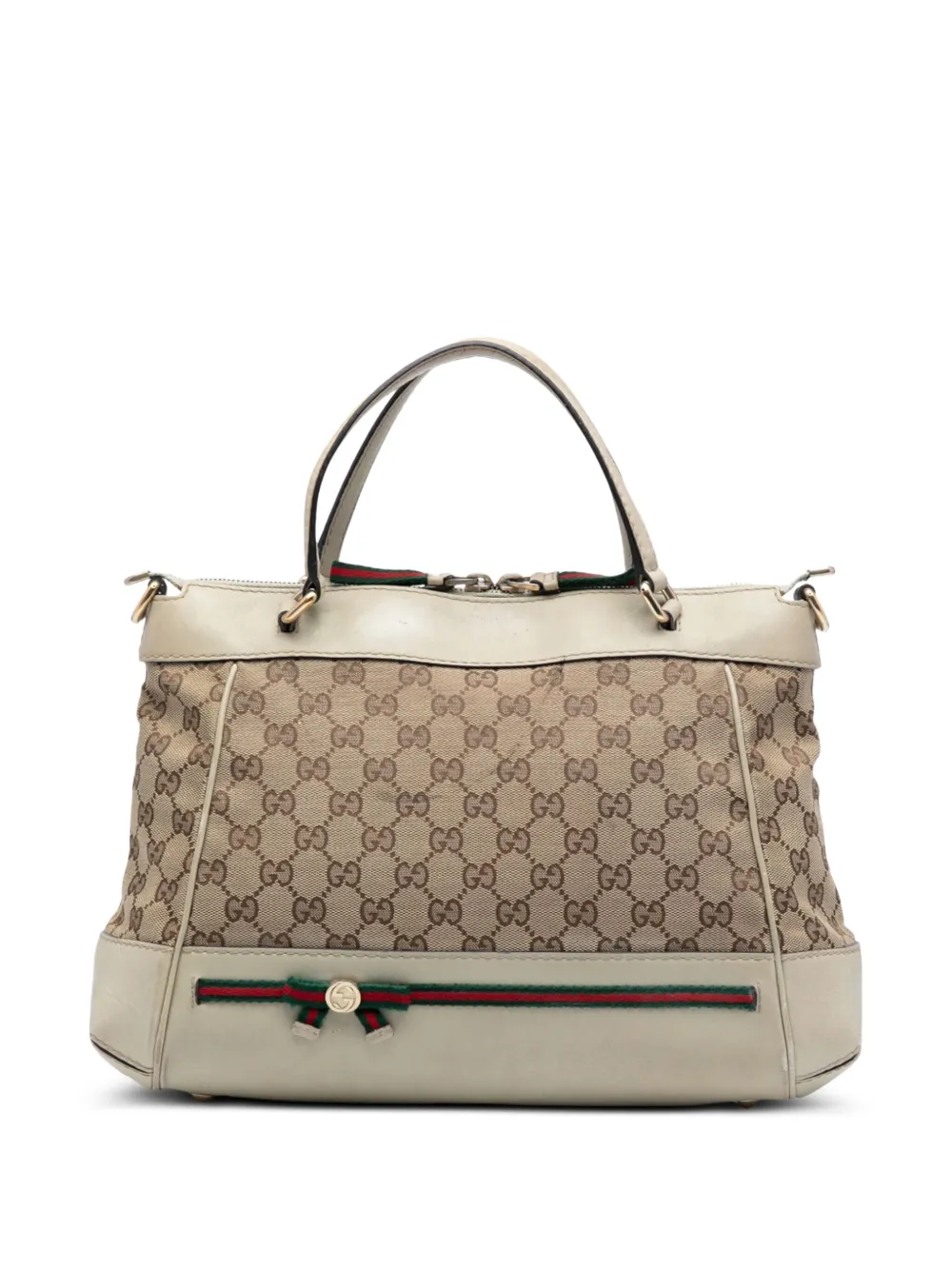 Gucci Pre-Owned 2016-2025 GG Canvas Web Mayfair satchel - ブラウン Gucci Pre-Owned 2016-2025 GG Canvas Web Mayfair satchel - ブラウン