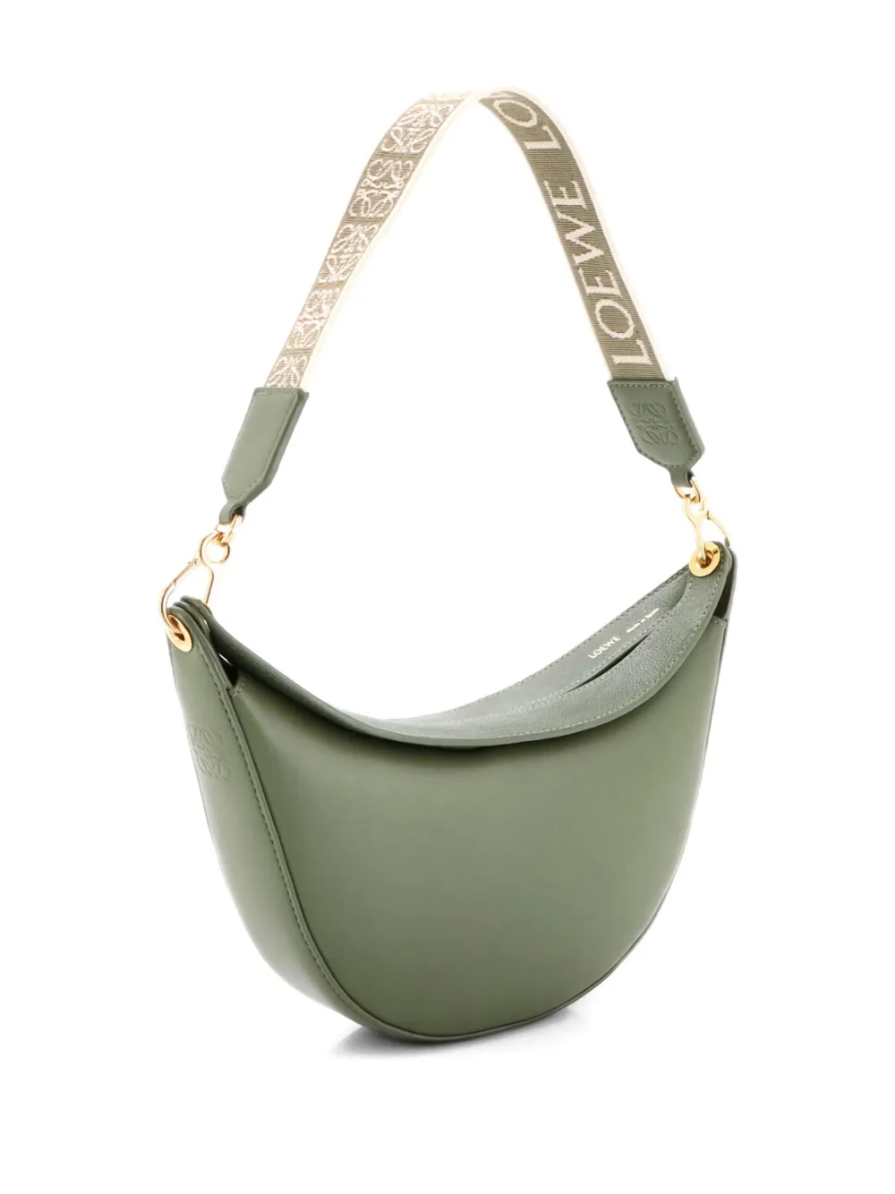 Pre-owned Loewe Luna Leather Hobo Bag In Green