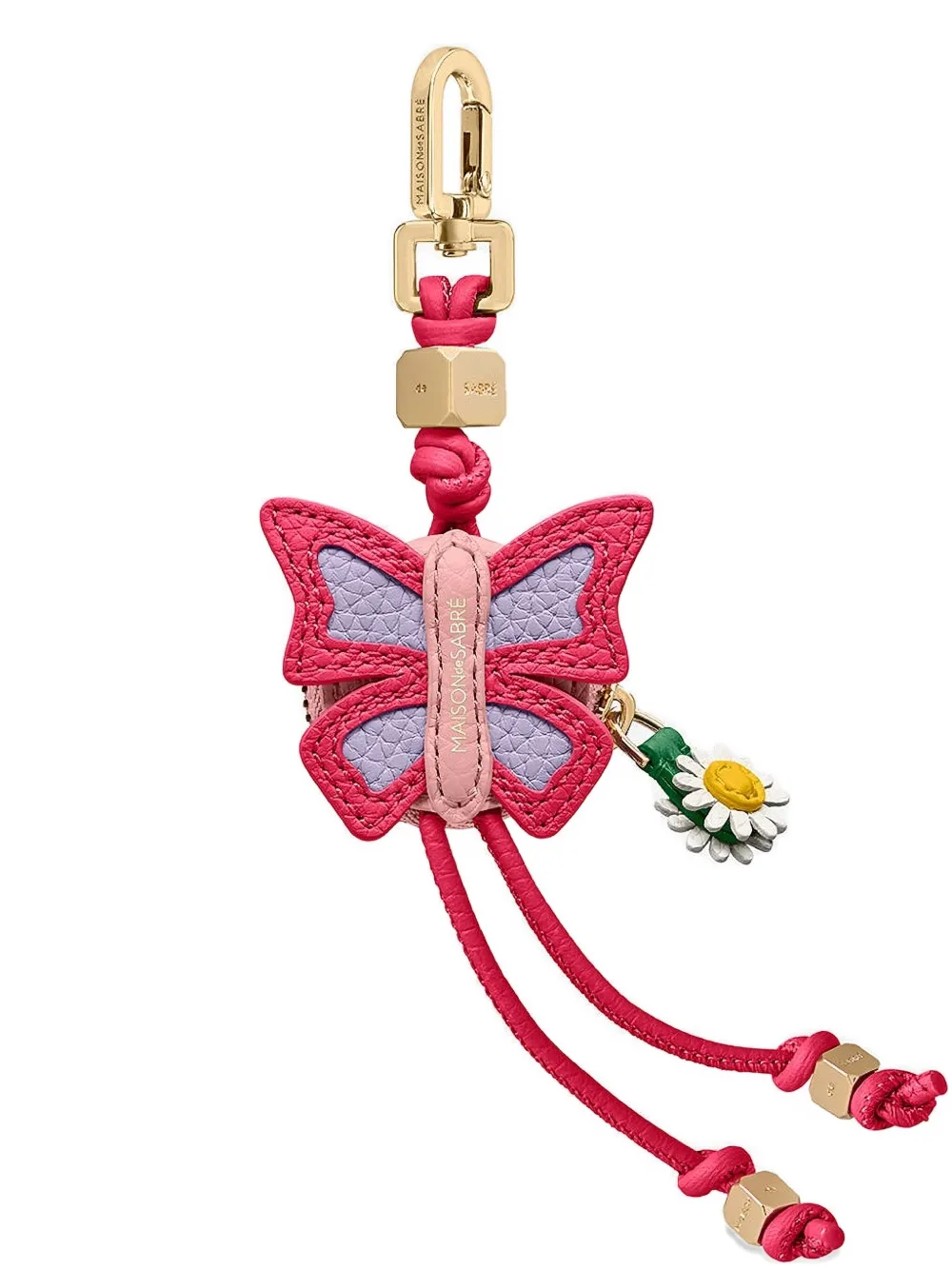 Maison De Sabre The Sabrémoji™ Butterfly-tassel Charm In Pink