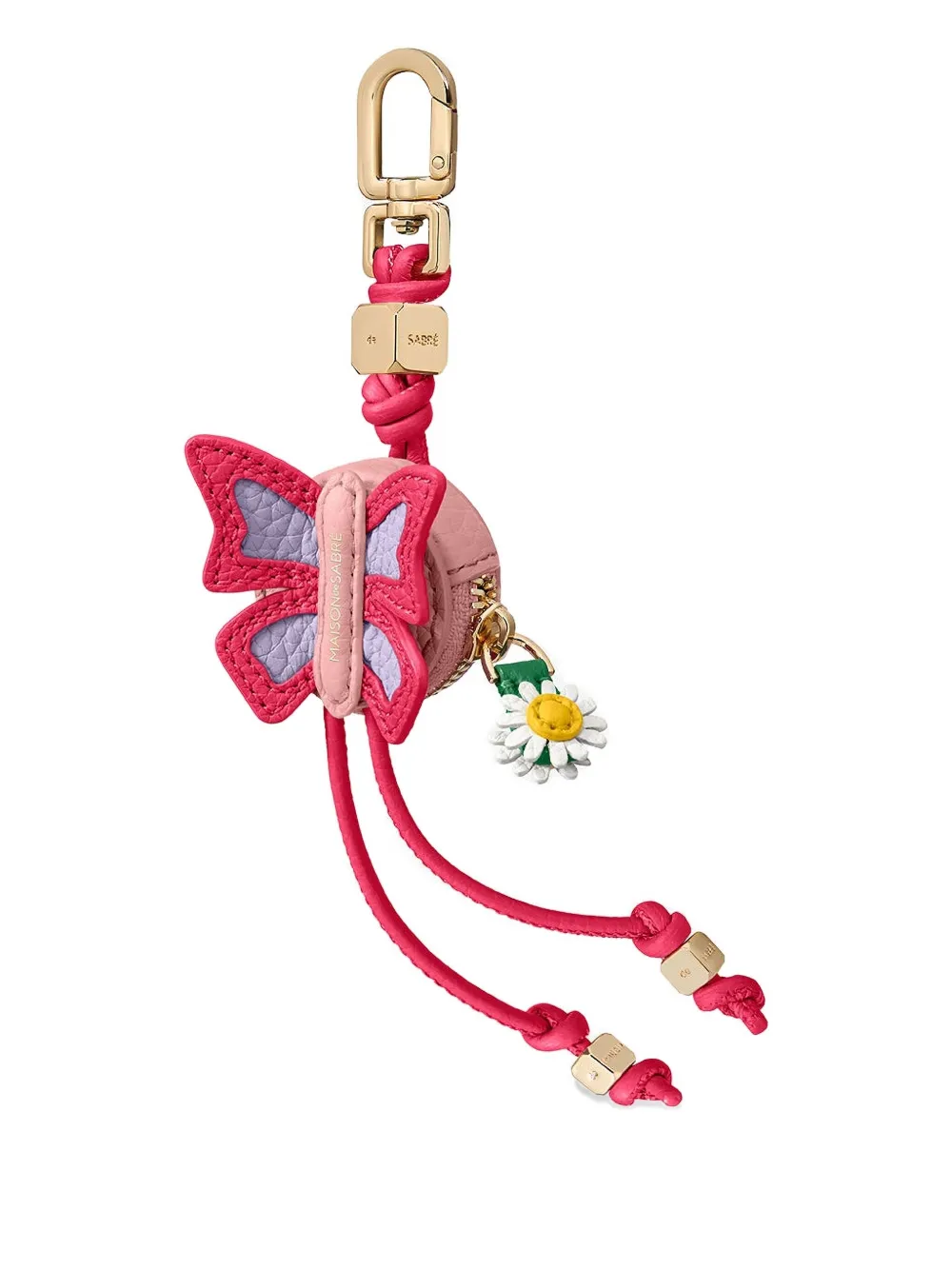 Maison De Sabre The Sabrémoji™ Butterfly-tassel Charm In Pink