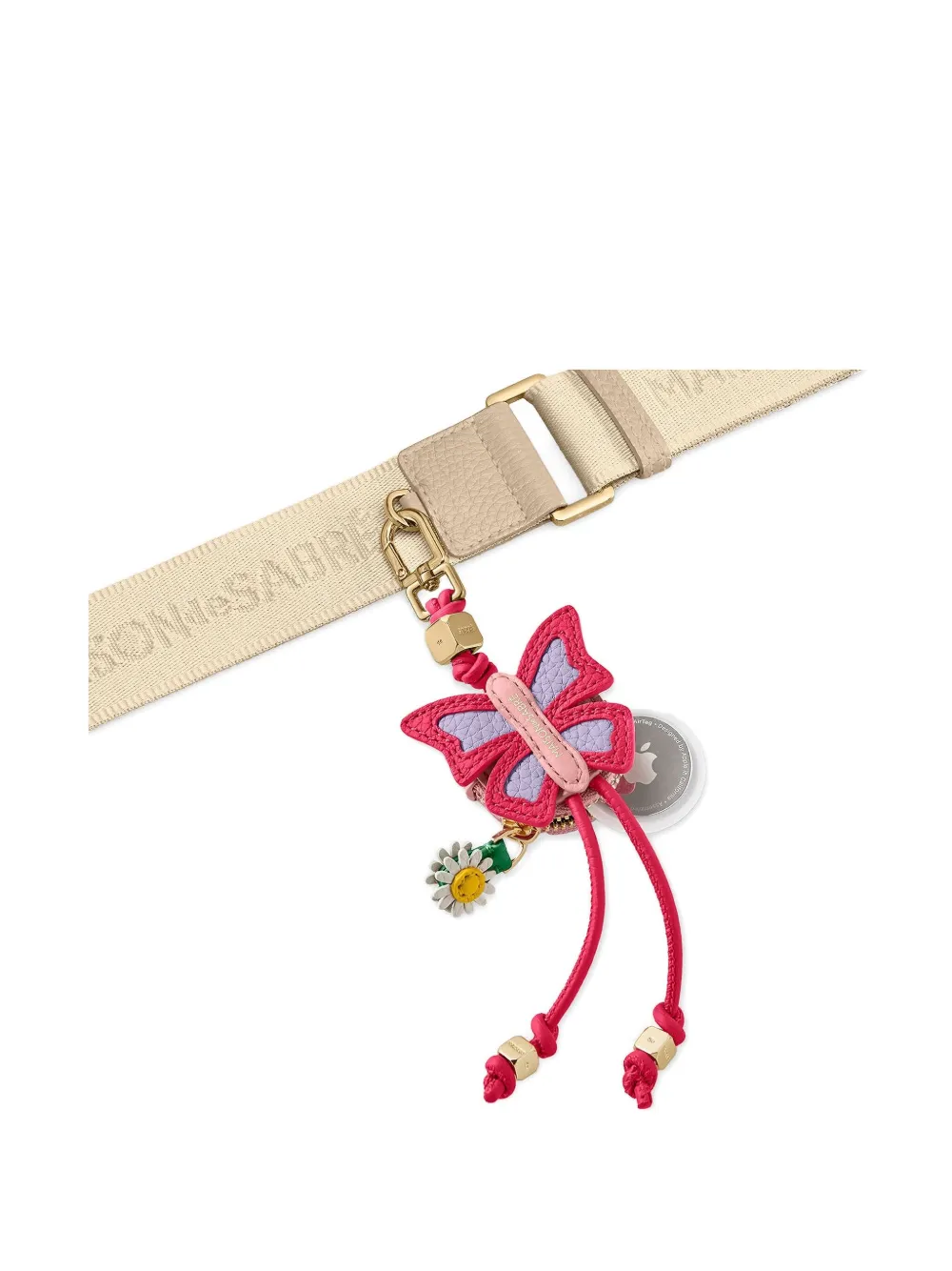 Maison De Sabre The Sabrémoji™ Butterfly-tassel Charm In Pink