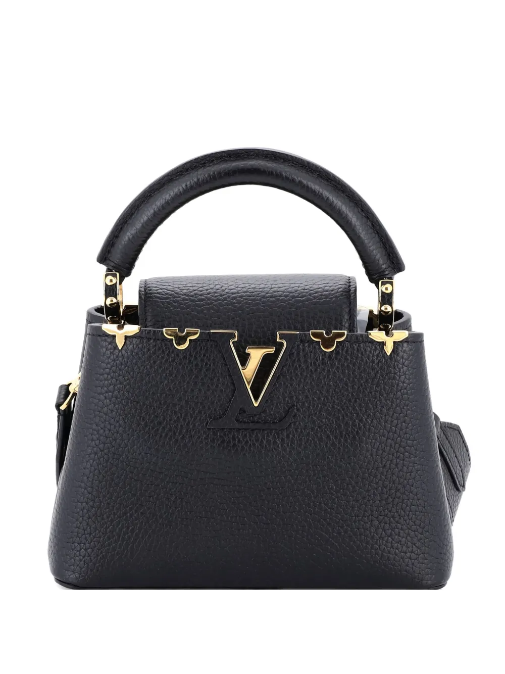 Louis Vuitton Pre-Owned Capucines Bag Leather with Embellished Detail Louis Vuitton Pre-Owned Capucines Bag Leather with Embellished Detail