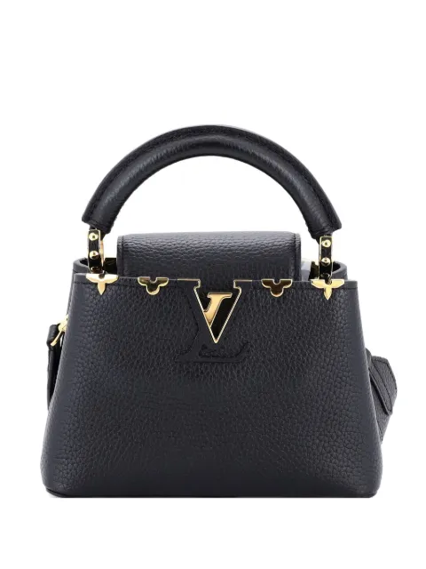 Louis Vuitton Pre-Owned Capucines Bag Leather with Embellished Detail Mini shoulder bag