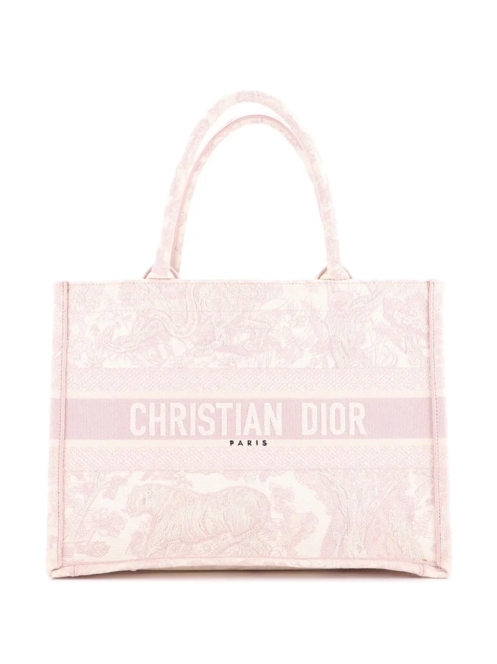 Christian Dior Pre-Owned Book Embroidered Canvas Medium tote bag - ピンク
