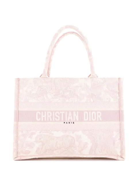 Christian Dior Pre-Owned Book Embroidered Canvas Medium tote bag