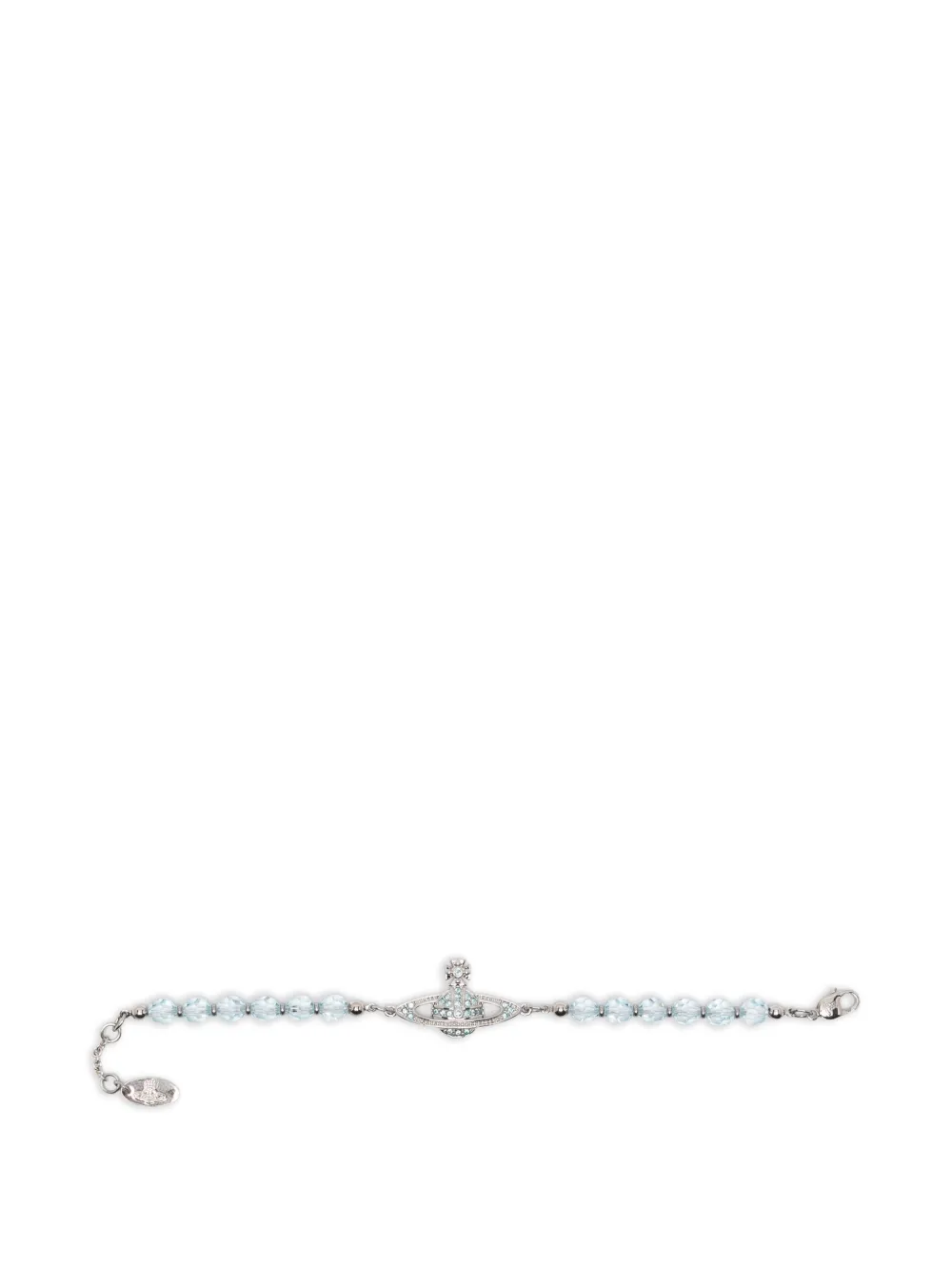 Vivienne Westwood messaline orb crystal bracelet - Blu