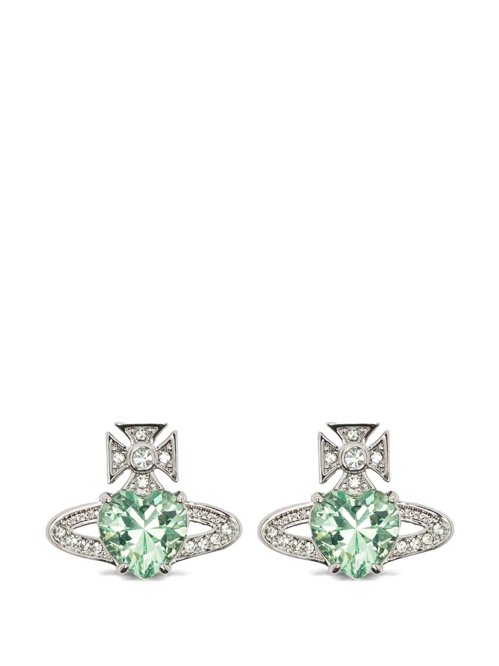 Vivienne Westwood Ariella heart orb earrings - Argento