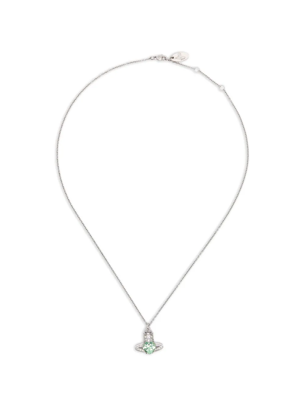 Vivienne Westwood Ariella light green pendant necklace - Argento
