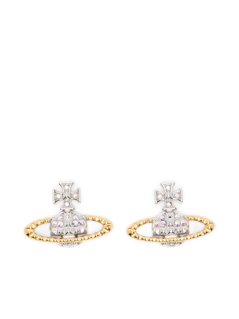 Vivienne Westwood Mayfair crystal earrings - Argento