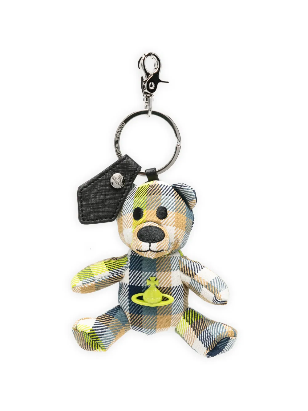 Vivienne Westwood Teddy Bear Tartan keyring - Blau