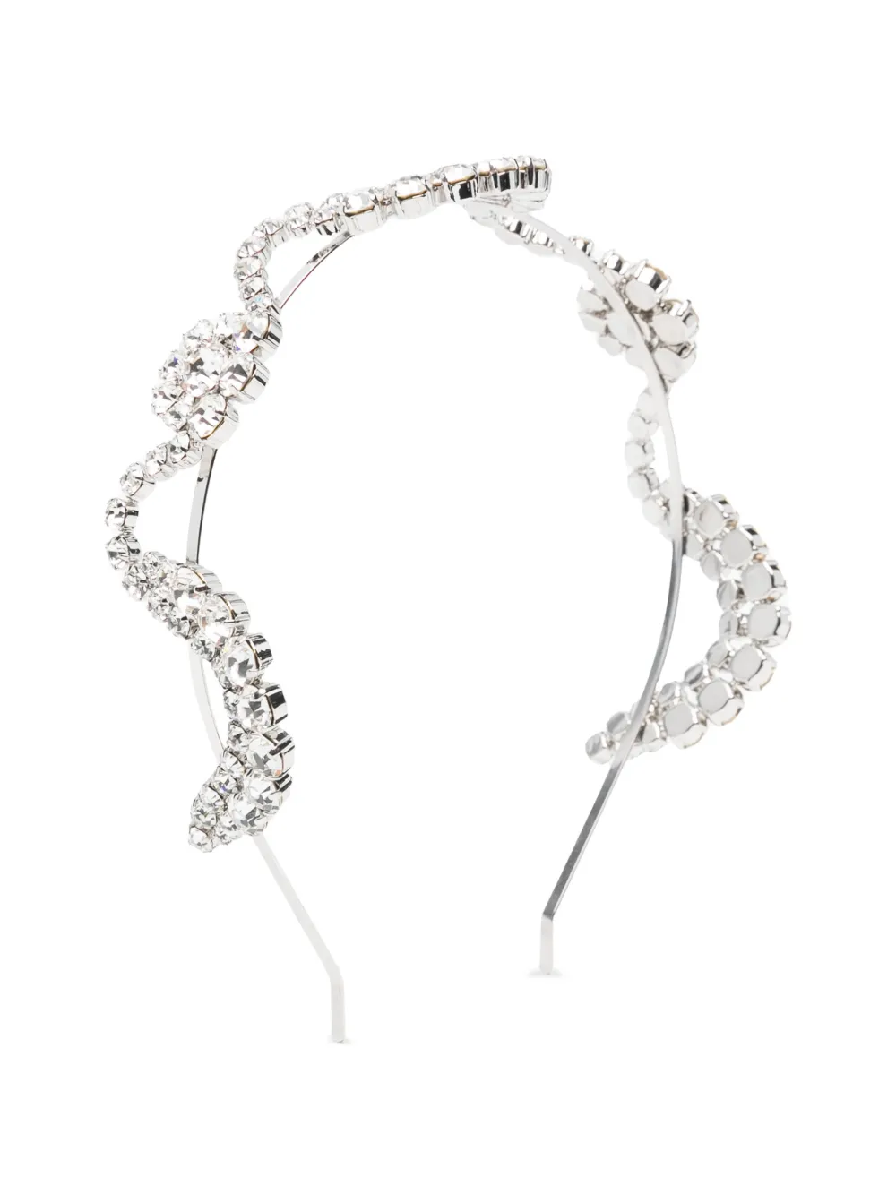 Simone Rocha sepal-motif crystal-embellished hairband - Argento