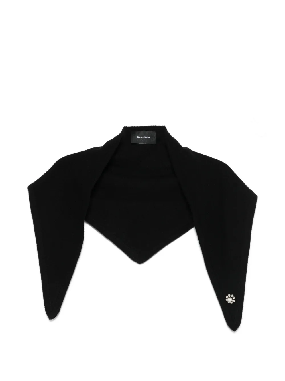 Simone Rocha embellished neckerchief - Nero