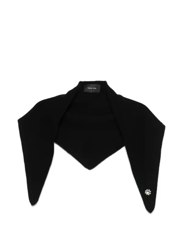 Simone Rocha Embellished Neckerchief in Black