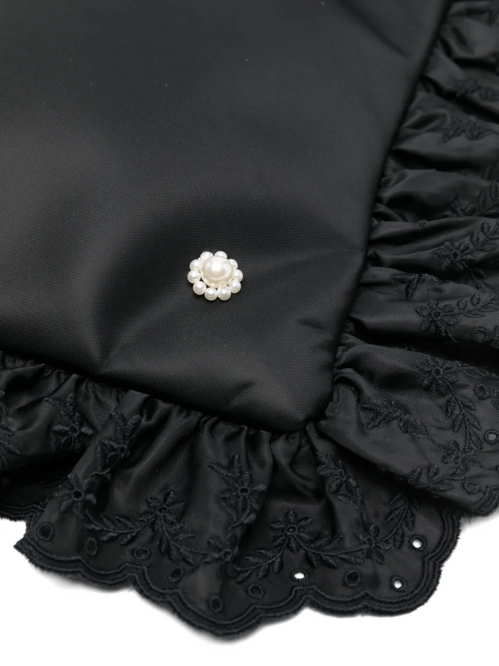 Simone Rocha Verfraaide schoudertas met kussensloop Zwart