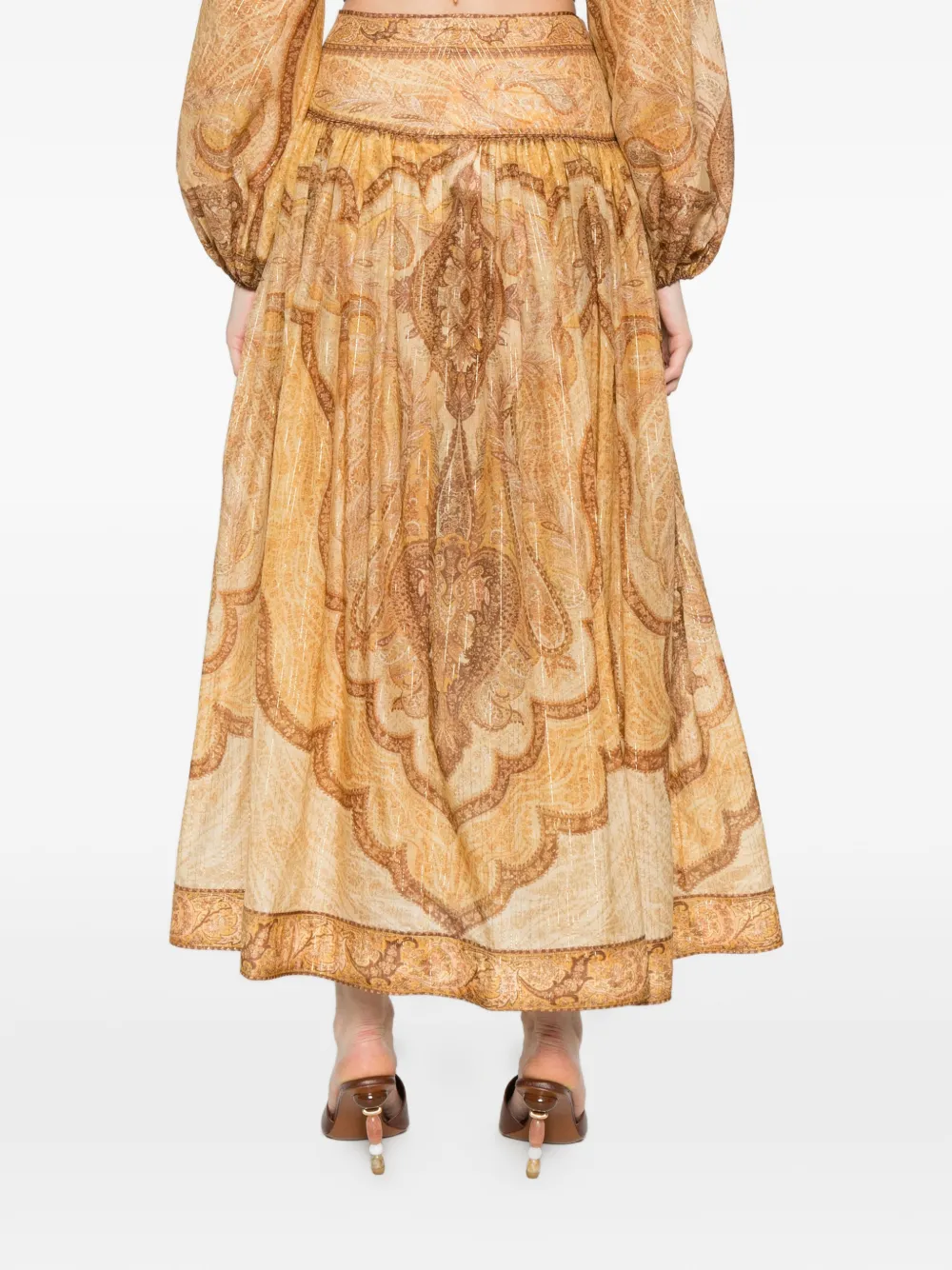 ZIMMERMANN Wanderlust maxi-rok Geel