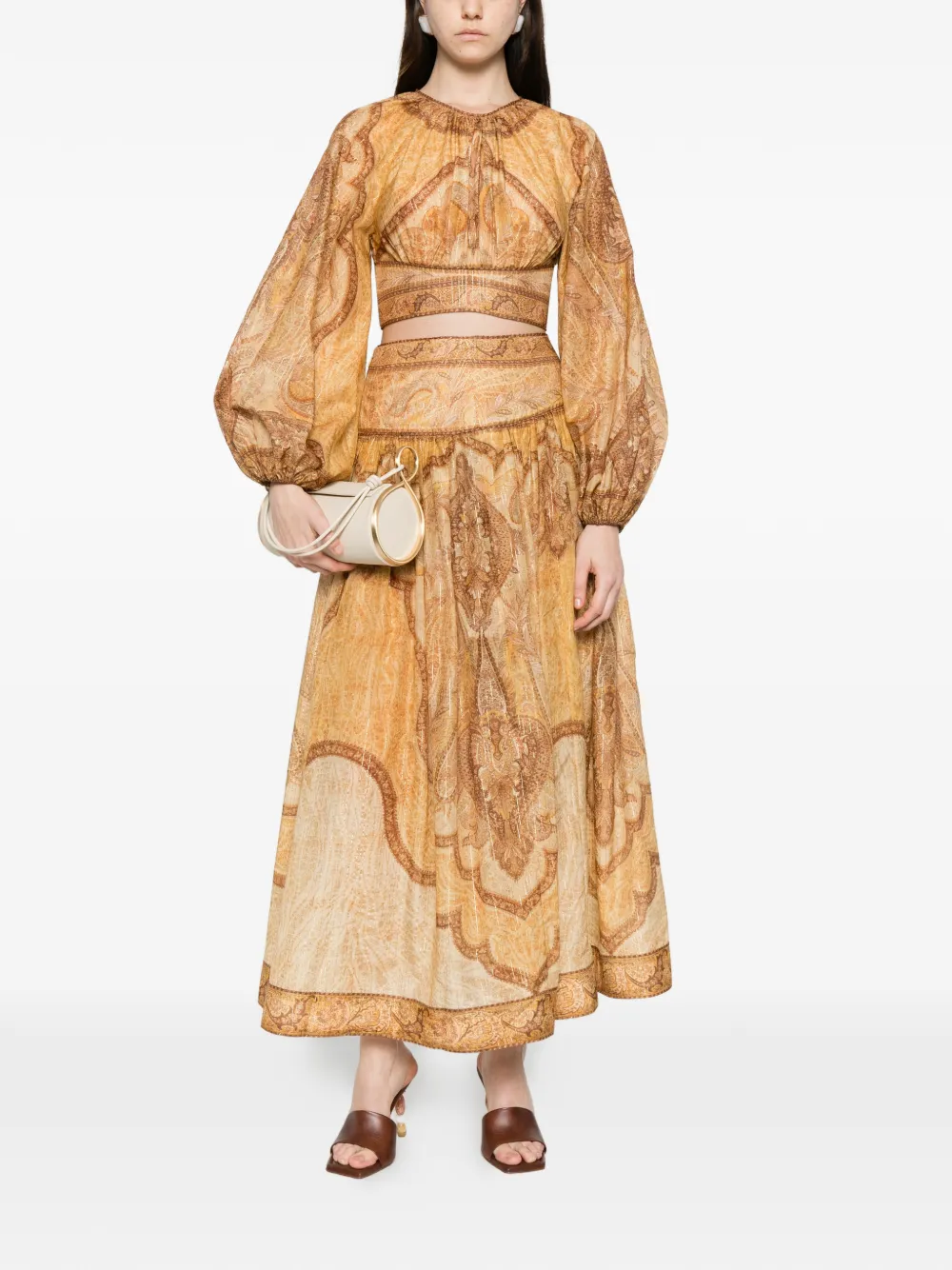 ZIMMERMANN Wanderlust maxi skirt - Geel