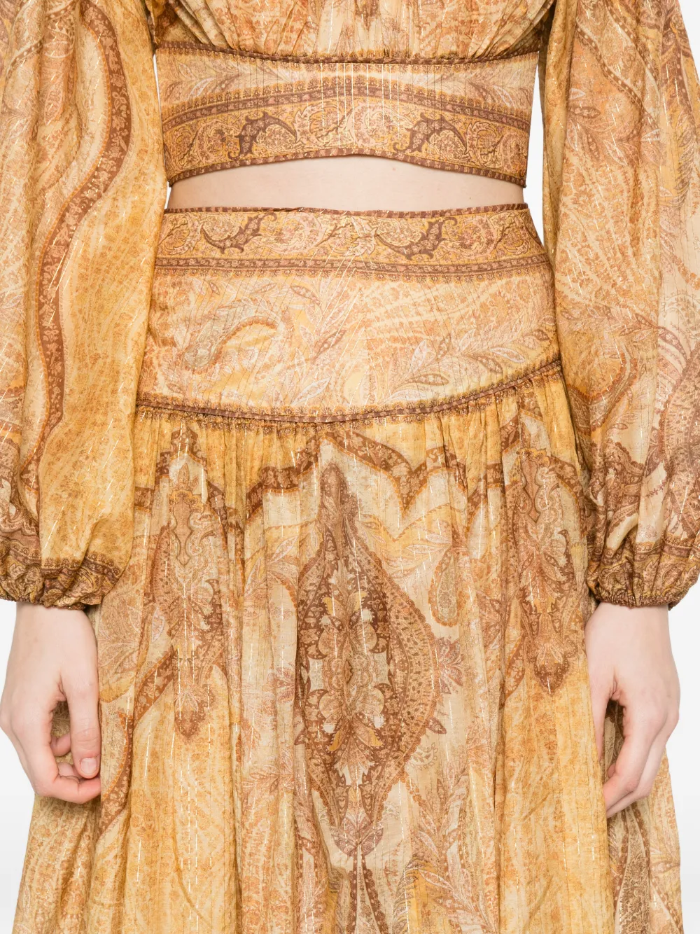 ZIMMERMANN Wanderlust maxi-rok Geel