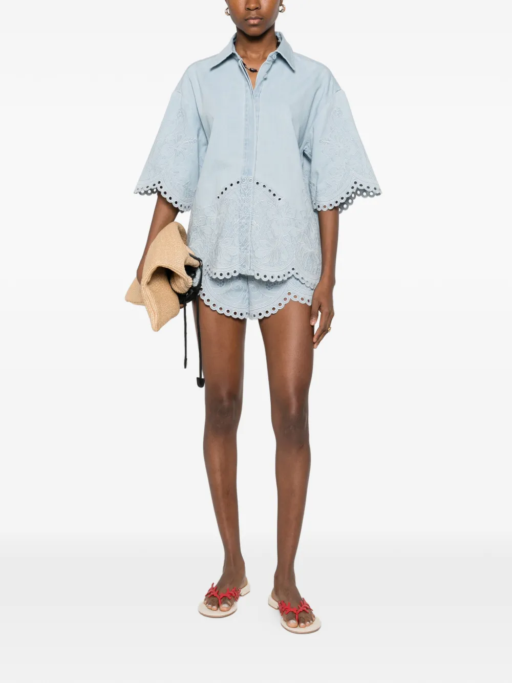 ZIMMERMANN Daylight eyelet drawstring shorts | Short Shorts | Image 2