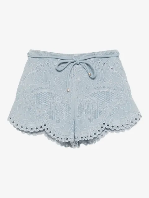 ZIMMERMANN Daylight eyelet drawstring shorts