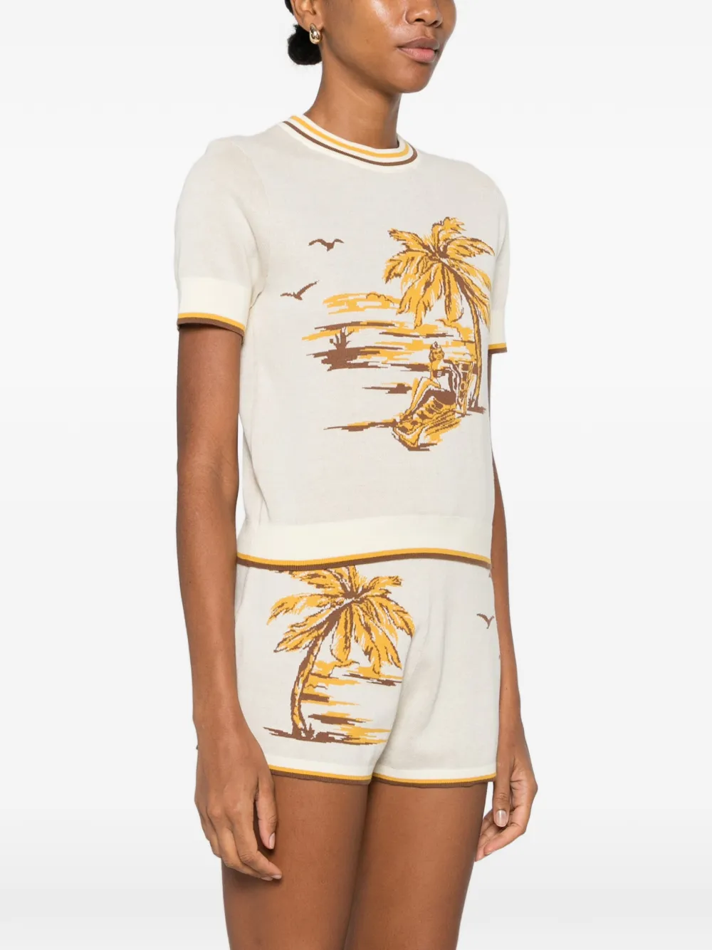  Zimmermann Daylight Jacquard T-shirt - Neutrals 