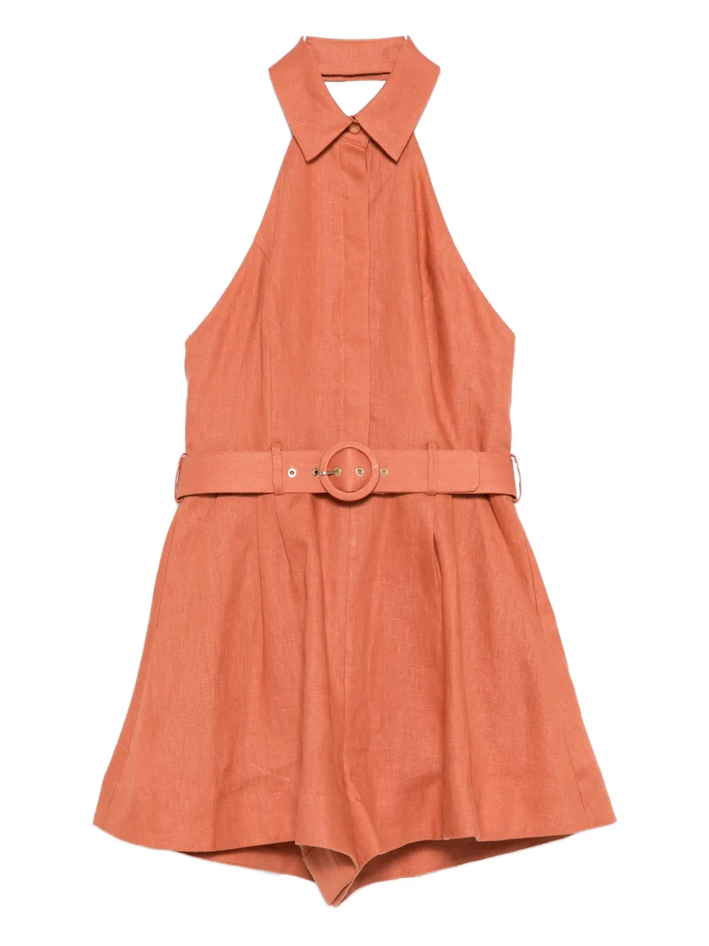 ZIMMERMANN halter belted playsuit - Arancione
