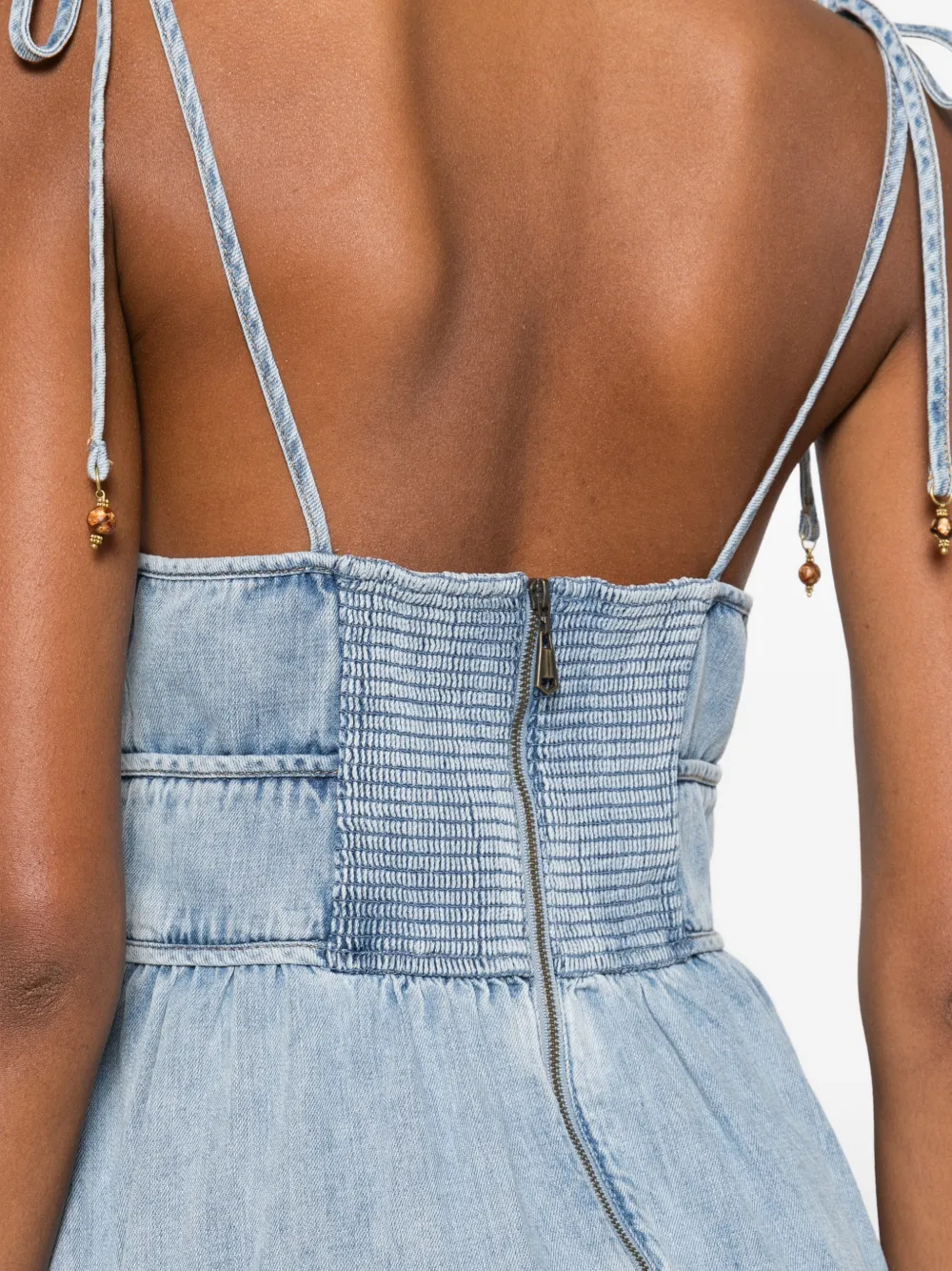 Zimmermann Wanderlust Denim Midi Dress In Blue