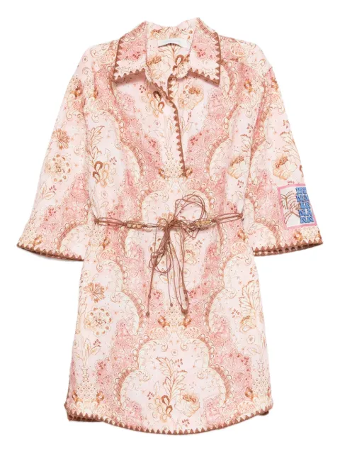 ZIMMERMANN Daylight floral belted mini dress