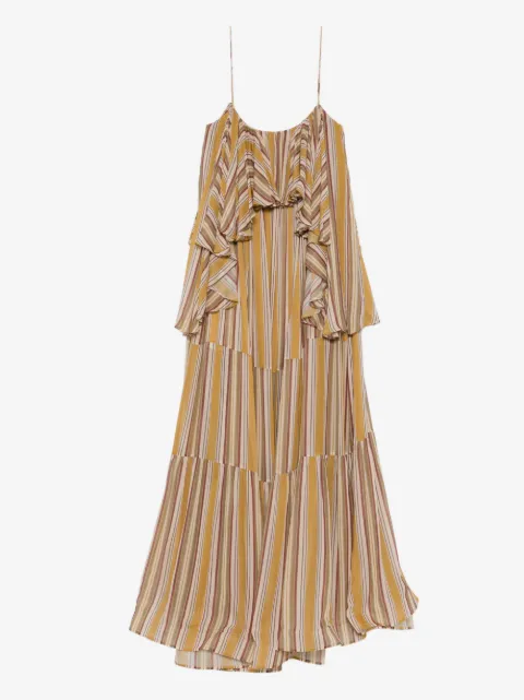 ZIMMERMANN Rebellion ruffled striped maxi dress