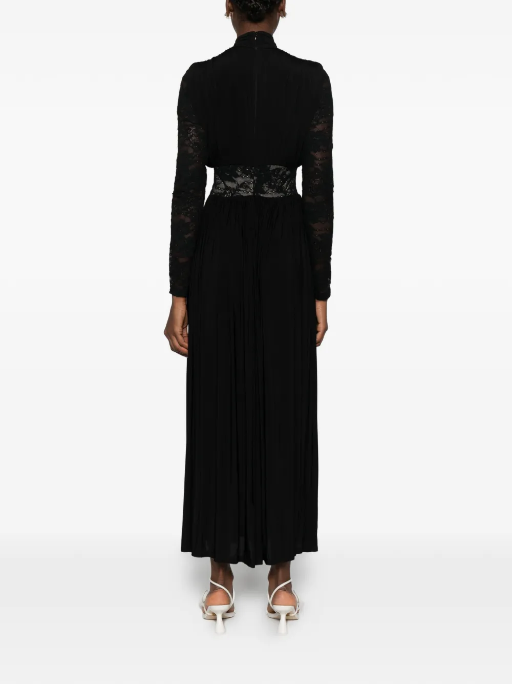 ZIMMERMANN Rebellion midi-jurk met kanten vlakken Zwart