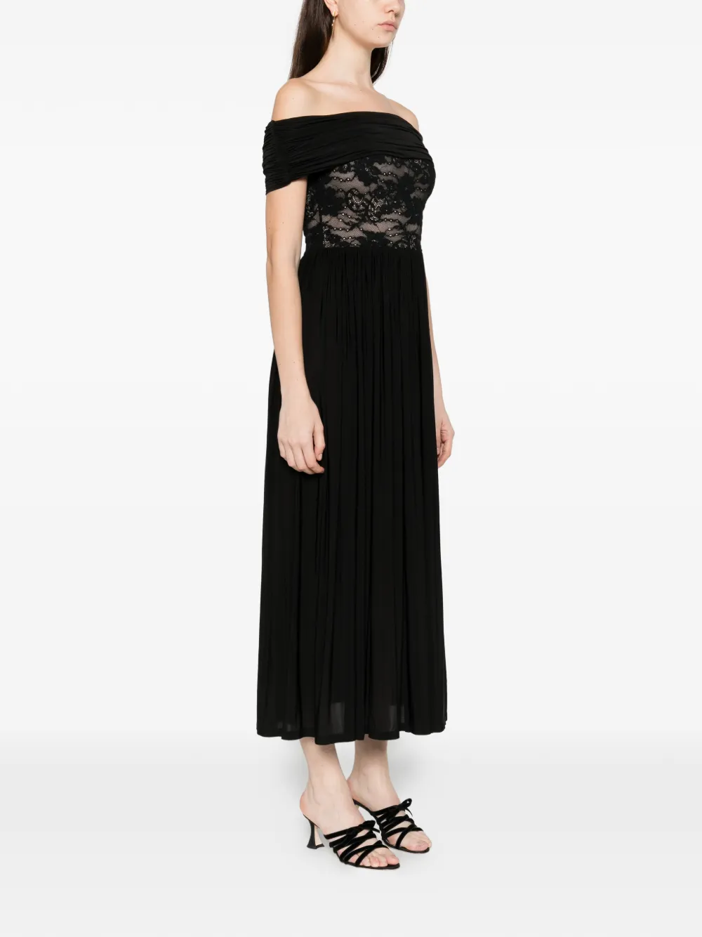  Zimmermann Lace-panel Midi Dress - Black 