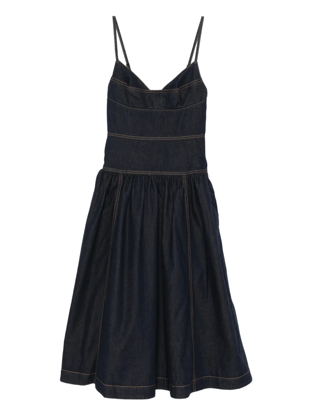 Zimmermann Sleeveless Denim Midi Dress In Blue