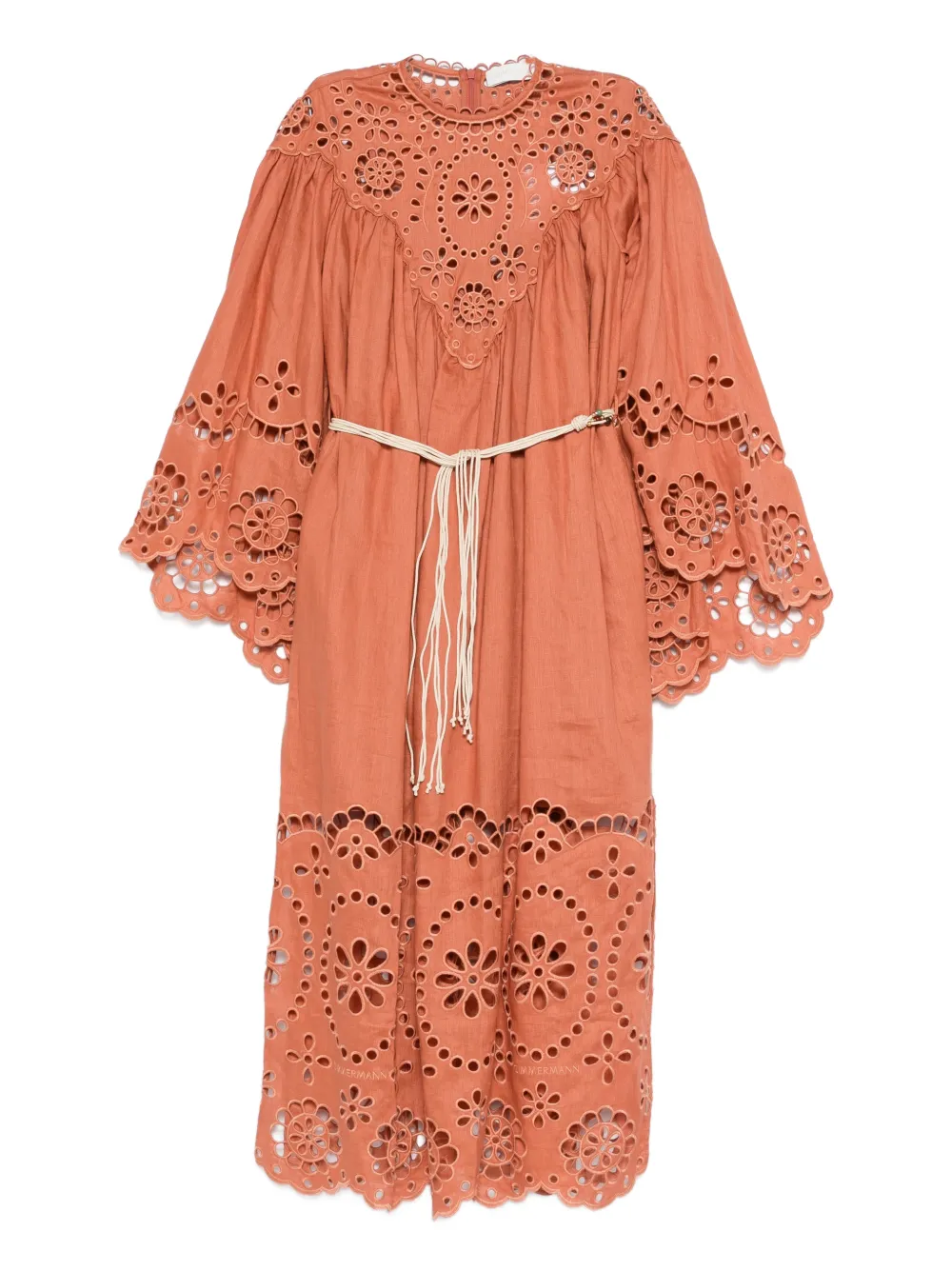 ZIMMERMANN Awaken embroidered midi dress - Arancione