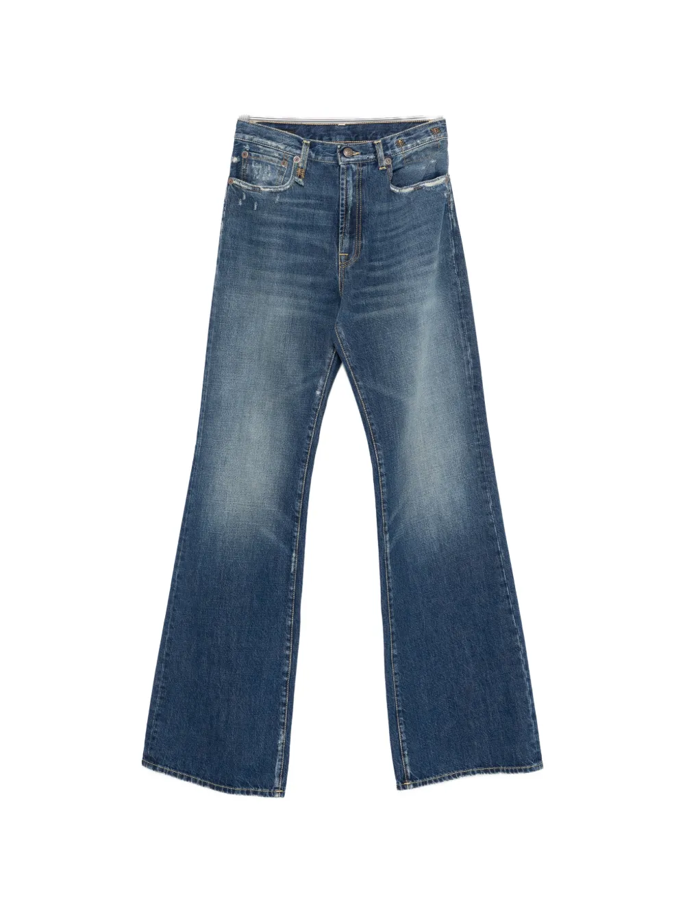 R13 Janes distressed straight jeans - Blu