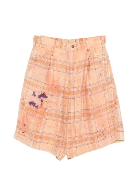 R13 Jesse plaid carpenter shorts