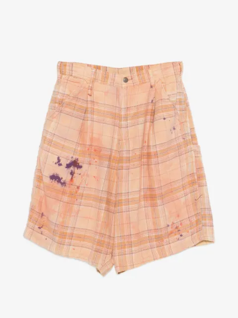 R13 Jesse plaid carpenter shorts