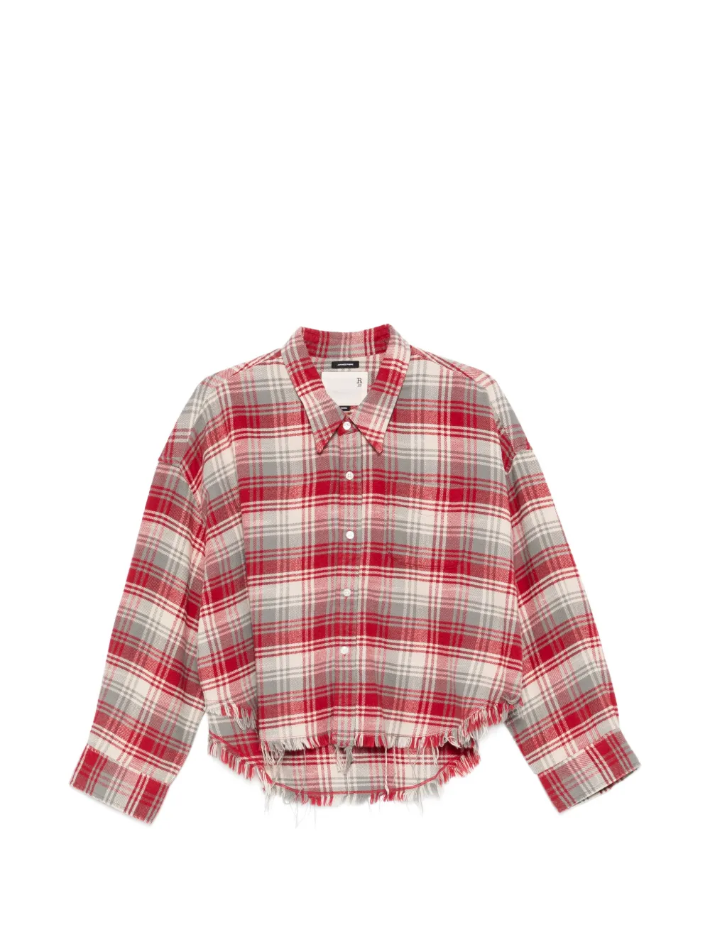 R13 plaid shirt - Rosso