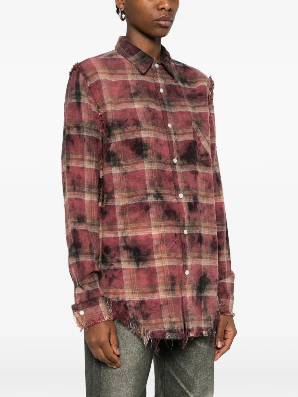 R13 Geruit blouse Rood