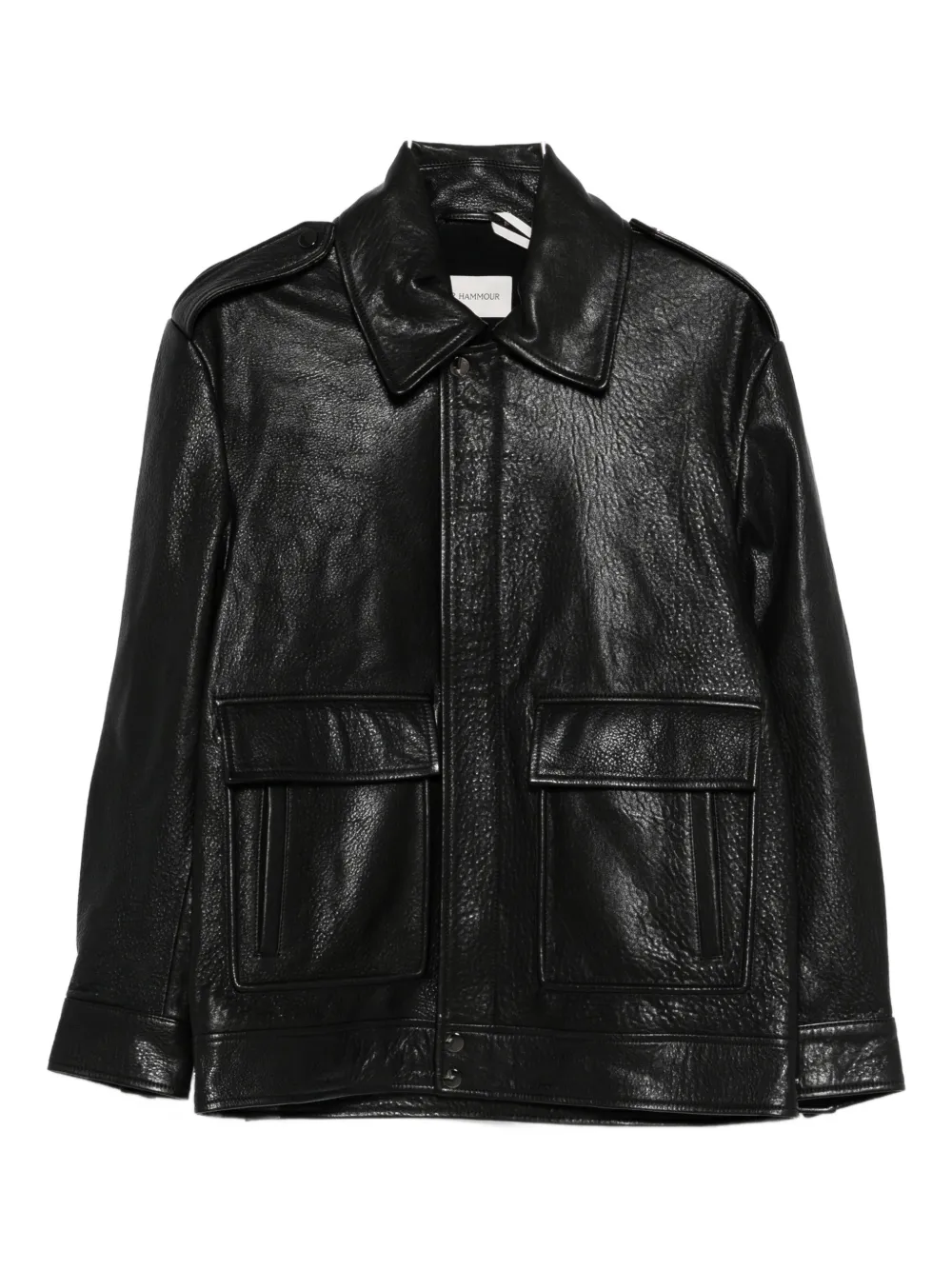 Nour Hammour Drey The It Girl Leather Jacket In Black