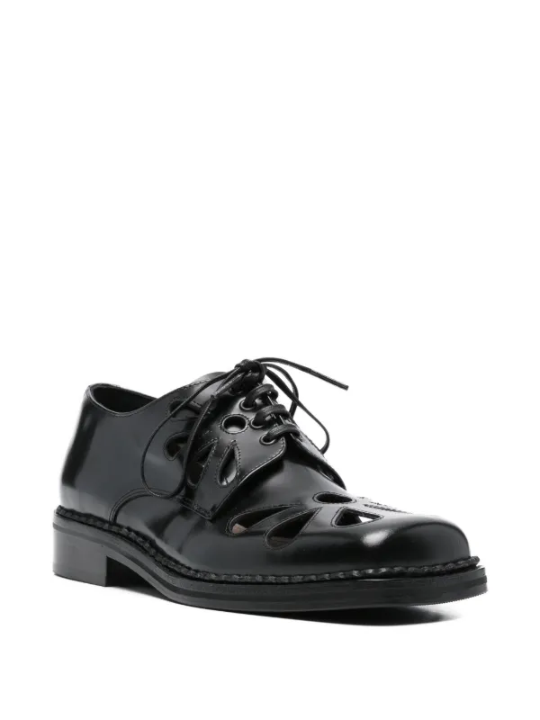 Simone Rocha Daisy Derby Shoes | Black | FARFETCH NZ