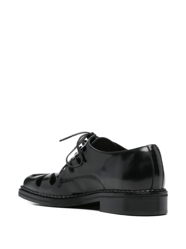 Simone Rocha スクエアトゥ ダービーシューズ | ブラック | FARFETCH JP