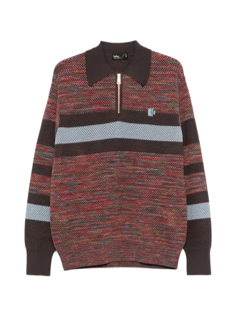 Kolor striped zip-up sweater