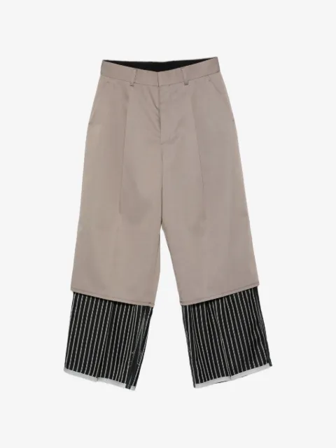 Kolor double layer tailored trousers